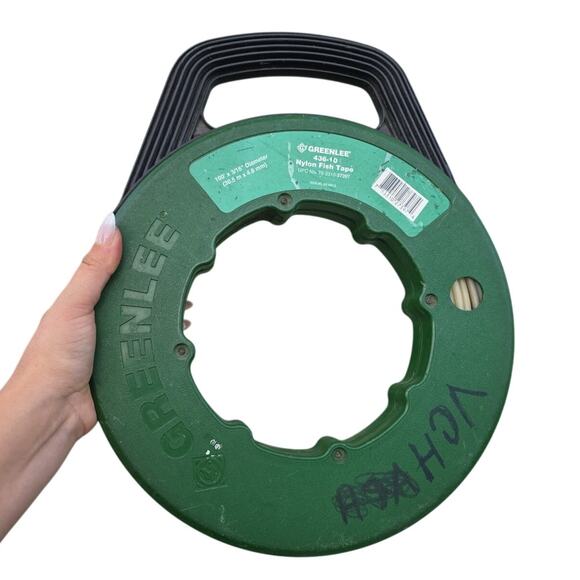 Greenlee 436-10 Nylon Fish Tape 100' x 3/16", Non Conductive Great Condition - Picture 1 of 16